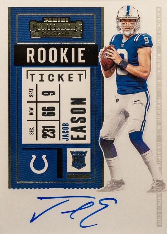 Jacob Eason 2020 Contenders #136 Rookie Ticket Auto Rookie PSA 10