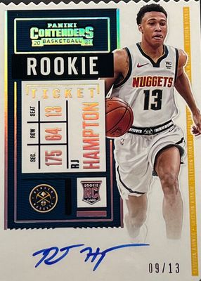 2020 Contenders #104 Rookie Ticket Auto - Ticket Stub (/13 - White Jersey)