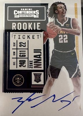 2020 Contenders #133 Rookie Ticket Auto (Blue Jersey)
