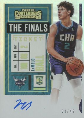 2020 Contenders #125 Rookie Ticket Auto - Finals Ticket /49 (Purple Jersey)