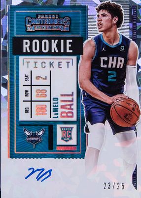 2020 Contenders #125 Rookie Ticket Auto - Cracked Ice Ticket /25 (Purple Jersey)