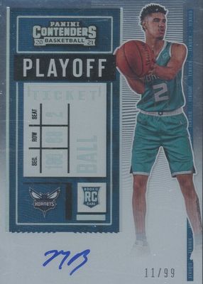 2020 Contenders #125 Rookie Ticket Auto Variation - Playoff Ticket /99 (Green Jersey)