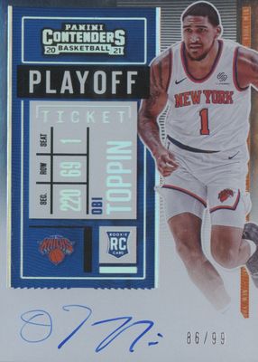 2020 Contenders #127 Rookie Ticket Auto - Playoff Ticket /99 (No Ball)