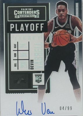 2020 Contenders #119 Rookie Ticket Auto - Playoff /99 (Black Jersey)