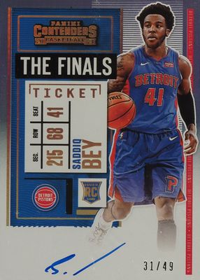 2020 Contenders #103 Rookie Ticket Auto - Finals Ticket /49 (Ball in Right Hand)