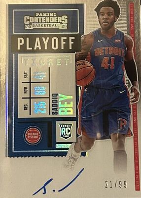 2020 Contenders #103 Rookie Ticket Auto - Playoff Ticket /99 (Ball in Right Hand)