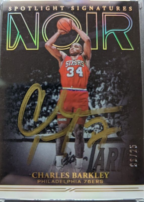 Charles Barkley 2020 Noir Spotlight Signatures /25 RAW