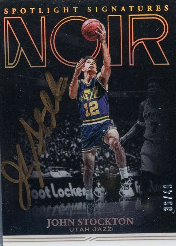 John Stockton 2020 Noir Spotlight Signatures /49 RAW