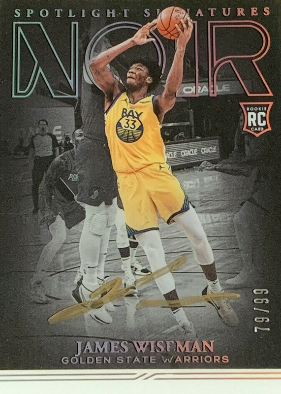James Wiseman 2020 Noir Spotlight Signatures /99 Rookie RAW