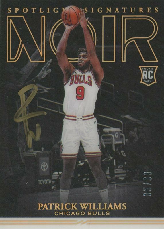 Patrick Williams 2020 Noir Spotlight Signatures /99 Rookie RAW