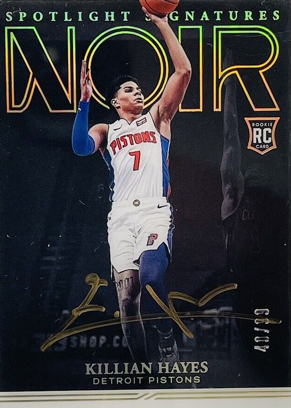 Killian Hayes 2020 Noir Spotlight Signatures /99 Rookie RAW