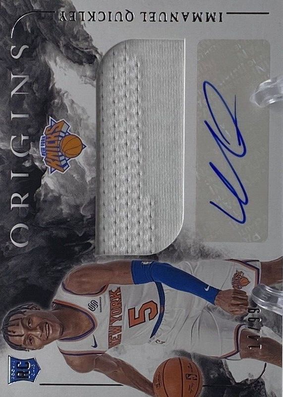 Immanuel Quickley 2020 Origins #RJA-QUI Rookie Jersey Autographs /99 RAW