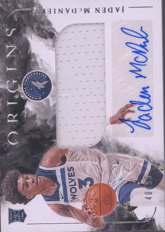 Jaden McDaniels 2020 Origins #RJA-MCD Rookie Jersey Autographs /99 PSA 10