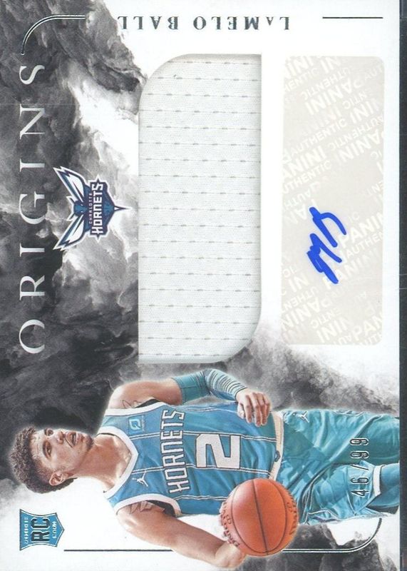 LaMelo Ball 2020 Origins #RJA-BAL Rookie Jersey Autographs /99 PSA 9