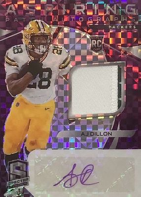 2020 Spectra #228 Rookie Patch Auto - Neon Purple /35