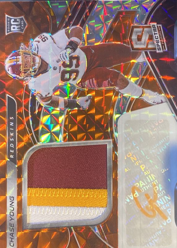 2020 Spectra #215 Rookie Patch Auto - Neon Orange /15