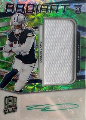 2020 Spectra #4 Radiant Rookie Patch Signatures - Neon Green (/35)