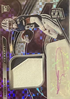 2020 Spectra #208 Rookie Patch Auto - Neon Purple /35