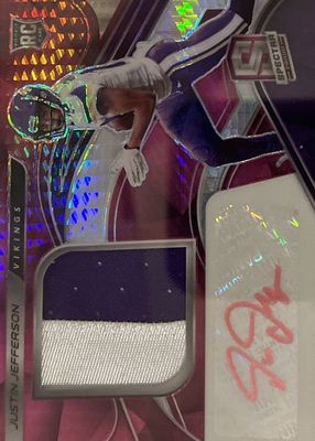 2020 Spectra #214 Rookie Patch Auto - Neon Pink /25