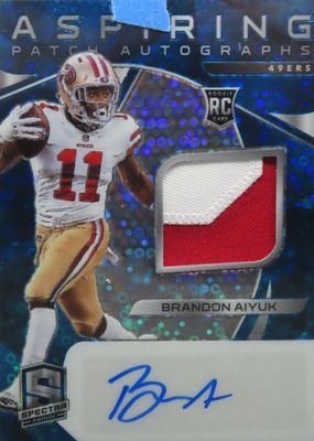 2020 Spectra #10 Aspiring Patch Autographs - Neon Blue (/60)
