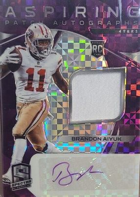 2020 Spectra #10 Aspiring Patch Autographs - Neon Purple (/35)