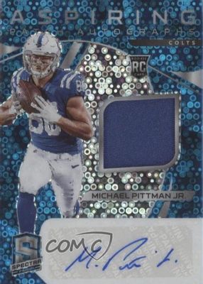2020 Spectra #9 Aspiring Patch Autographs - Neon Blue (/60)