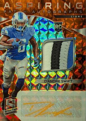 2020 Spectra #209 Rookie Patch Auto - Neon Orange /15