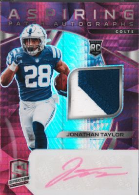 2020 Spectra #8 Aspiring Patch Autographs - Neon Pink (/25)