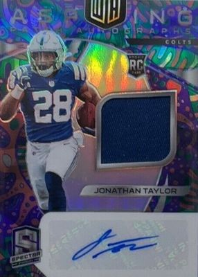 2020 Spectra #8 Aspiring Patch Autographs - Psychedelic /5