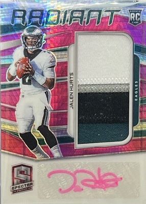 2020 Spectra #6 Radiant Rookie Patch Signatures - Neon Pink (/25)