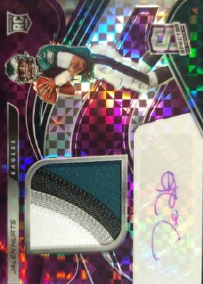 2020 Spectra #211 Rookie Patch Auto - Neon Purple /35