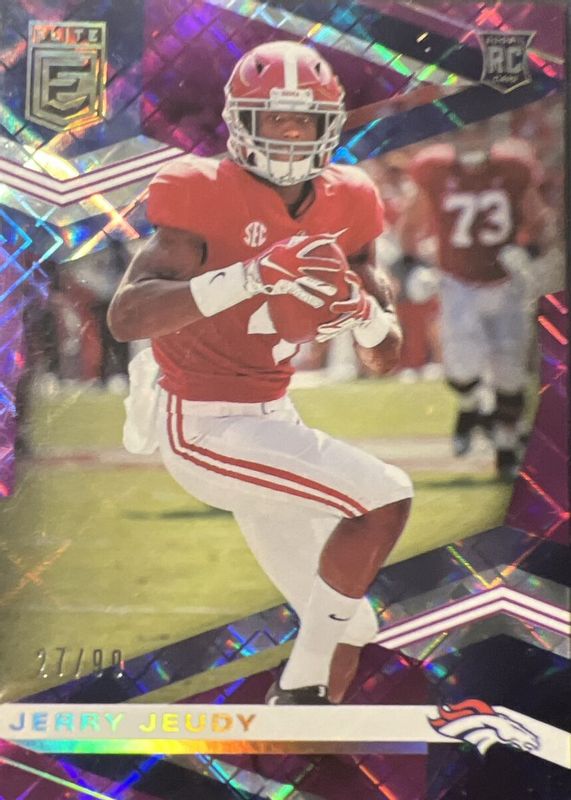 Jerry Jeudy 2020 Elite #103 Purple /99 Rookie RAW