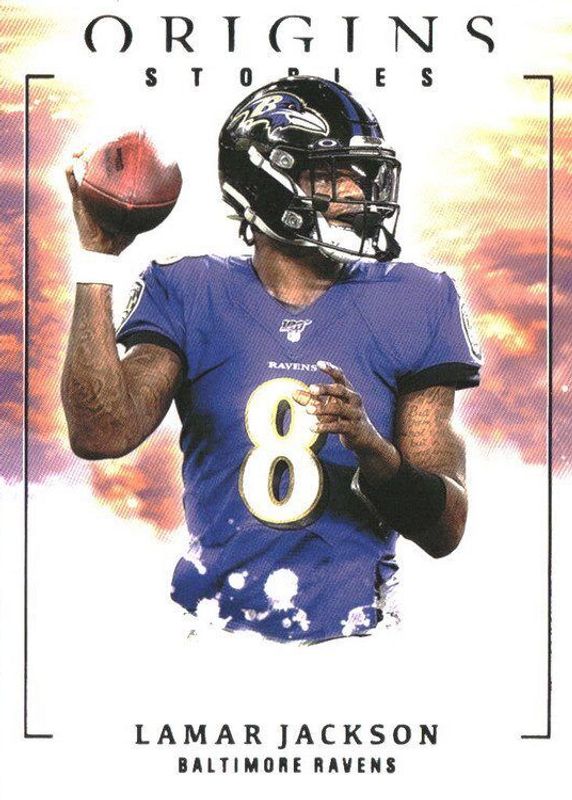 Lamar Jackson 2020 Origins #94 Origins Stories PSA 8