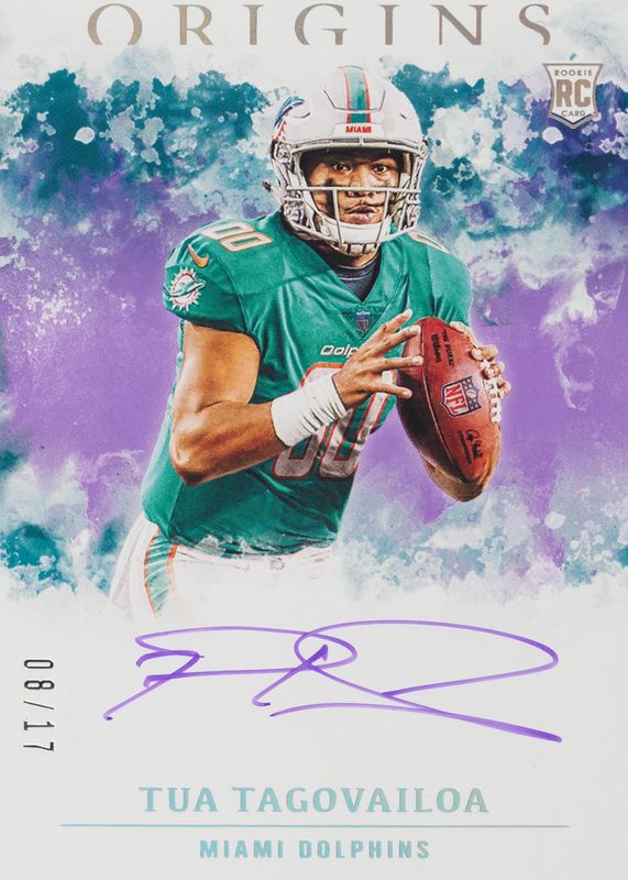Tua Tagovailoa 2020 Origins #RA-TT Rookie Autographs - Purple FOTL /17 RAW