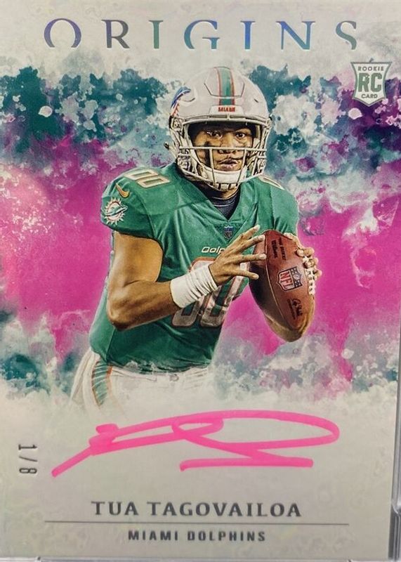 Tua Tagovailoa 2020 Origins #RA-TT Rookie Autographs - Pink FOTL /8 RAW