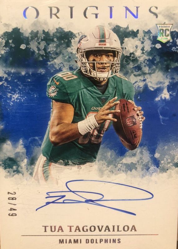 Tua Tagovailoa 2020 Origins #RA-TT Rookie Autographs - Blue /49 RAW