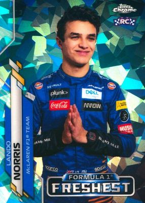 2020 Topps Chrome Formula 1 Sapphire Edition #199 F1 Freshest - Aqua /99