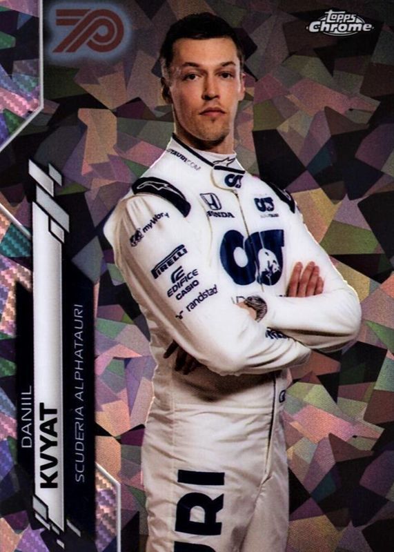 Daniil Kvyat 2020 Topps Chrome Formula 1 Sapphire Edition #12 70th Anniversary /70 Rookie RAW