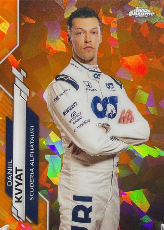 Daniil Kvyat 2020 Topps Chrome Formula 1 Sapphire Edition #12 Orange /25 Rookie PSA 10