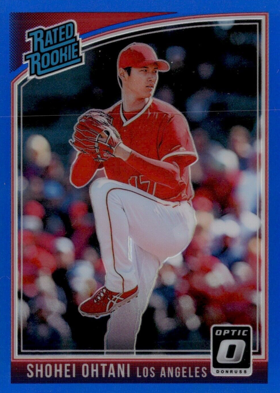Shohei Ohtani 2018 Optic #176 Rated Rookie Variation - Blue /149