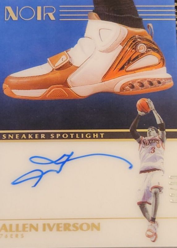 Allen Iverson 2019 Noir #SNS-AI Sneaker Spotlight Autographs /99 RAW