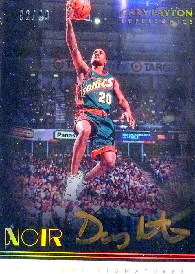 Gary Payton 2019 Noir Spotlight Signatures /99 Price Guide