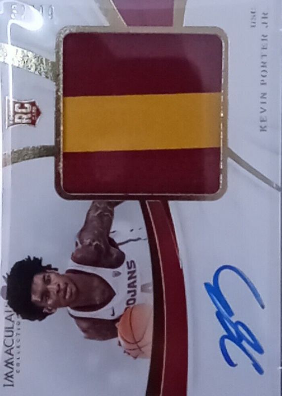 Kevin Porter Jr. 2019 Immaculate #128 Rookie Patch Auto /99 Rookie PSA 10