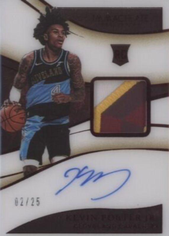 Kevin Porter Jr. 2019 Immaculate #128 Rookie Patch Auto - Red /25 PSA 10