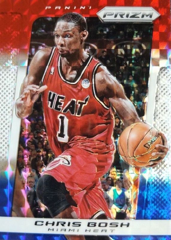 Chris Bosh 2013 Prizm #23 Red White Blue Mosaic RAW