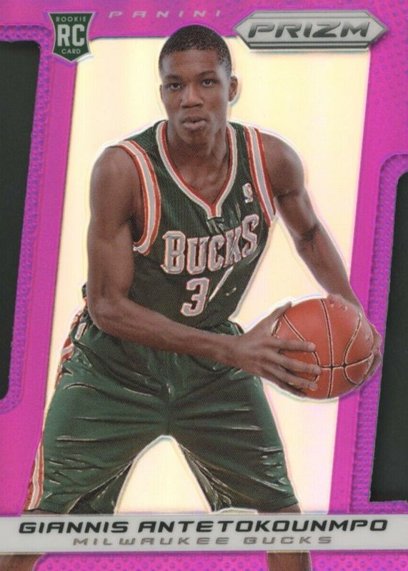 Giannis Antetokounmpo 2013 Prizm #290 Purple Die-Cut /49 Rookie BGS 9