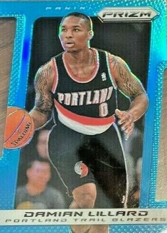 Damian Lillard 2013 Prizm #19 Light Blue Die-Cut /199 PSA 9