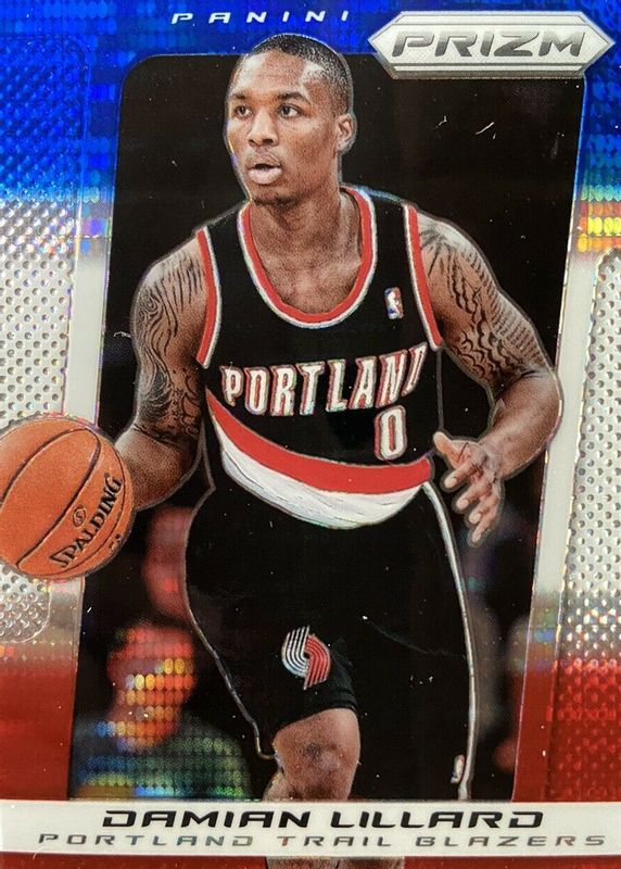 Damian Lillard 2013 Prizm #19 Red White Blue Mosaic BGS 10 BLACK LABEL