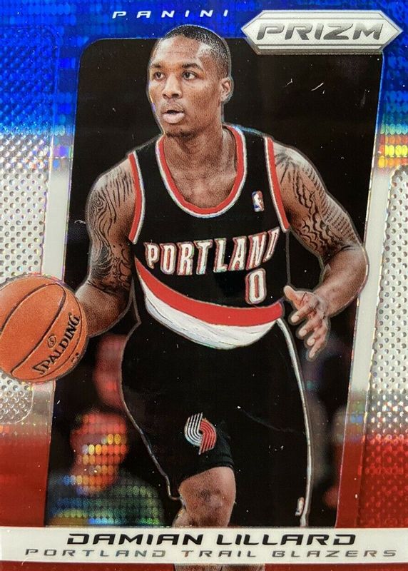 Damian Lillard 2013 Prizm #19 Red White Blue Pulsar RAW
