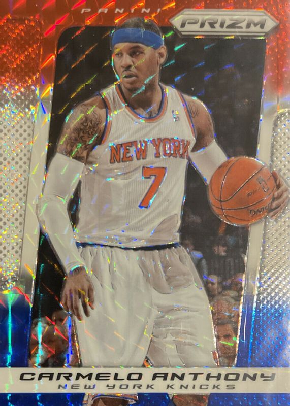 Carmelo Anthony 2013 Prizm #172 Red White Blue Mosaic PSA 10